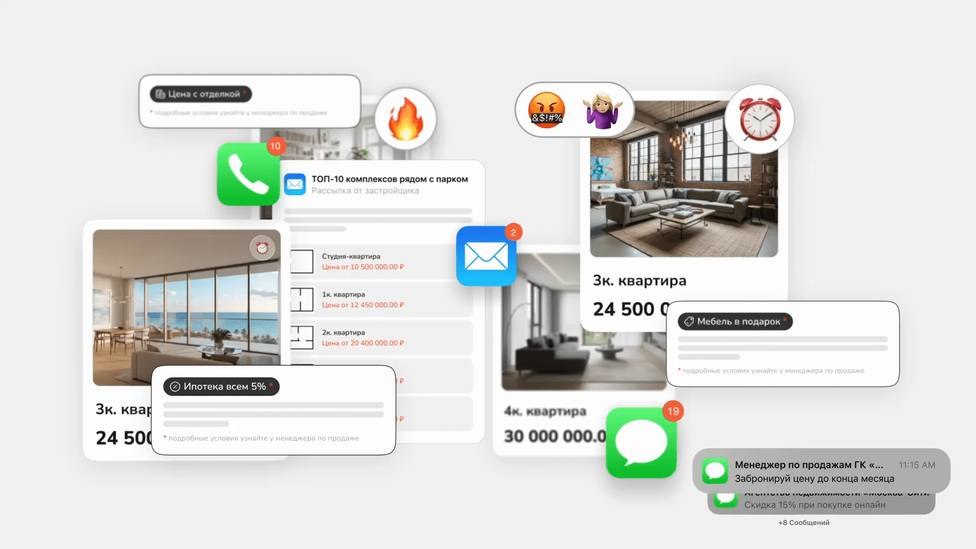 Уведомления о падении цен и акциях