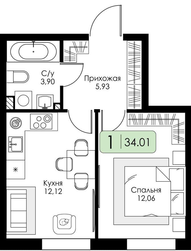 1к. квартира, Всевгород
