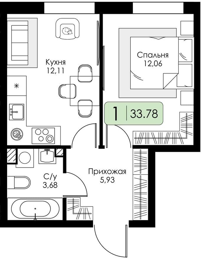 1к. квартира, Всевгород