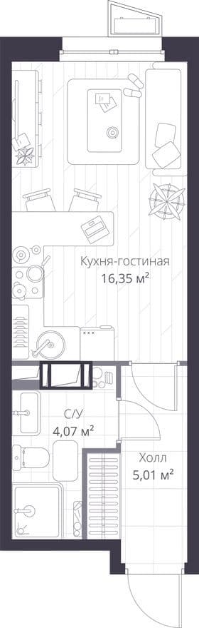 Студия-квартира, VEREN NORT Сертолово