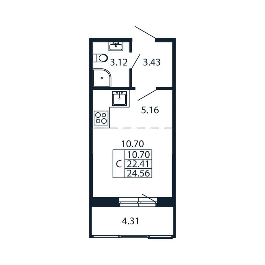 Студия-квартира, Полис Новоселье