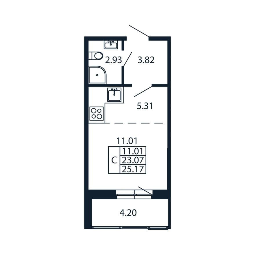 Студия-квартира, Полис Новоселье