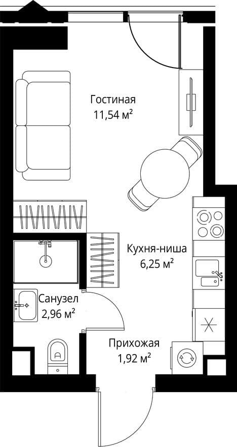 Студия-квартира, JOIS