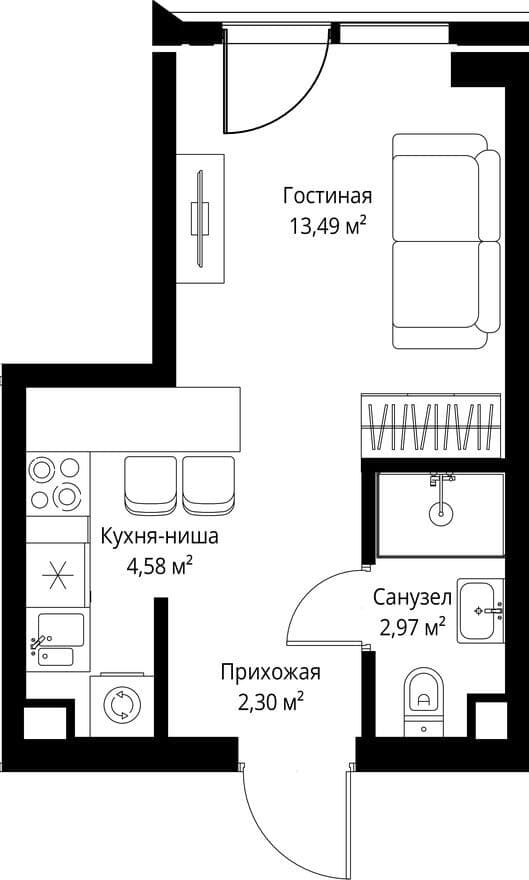 Студия-квартира, JOIS