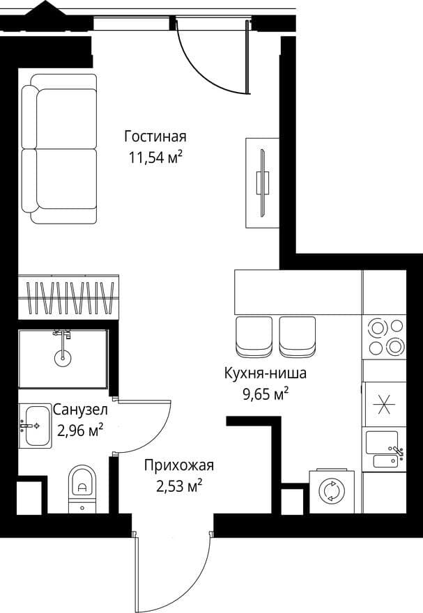 Студия-квартира, JOIS