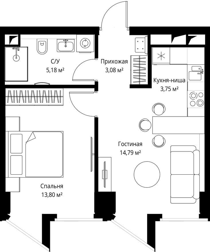 1к. квартира, Famous