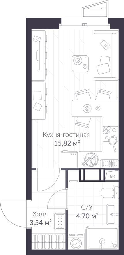 Студия-квартира, VEREN NORT Сертолово