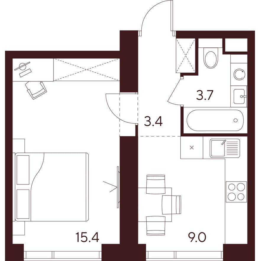 1к. квартира, Indy Towers