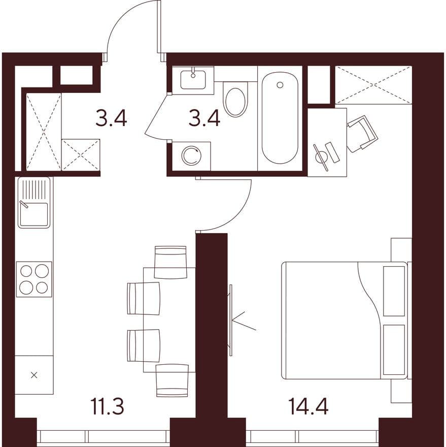 1к. квартира, Indy Towers