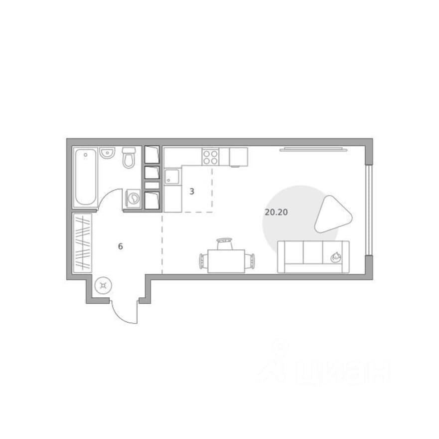 1к. квартира, Бригантина