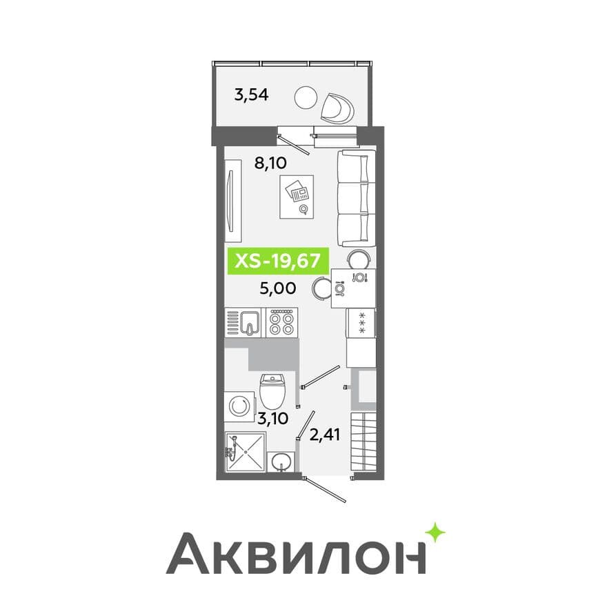 Студия-квартира, Аквилон Янино