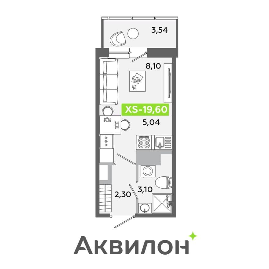Студия-квартира, Аквилон Янино
