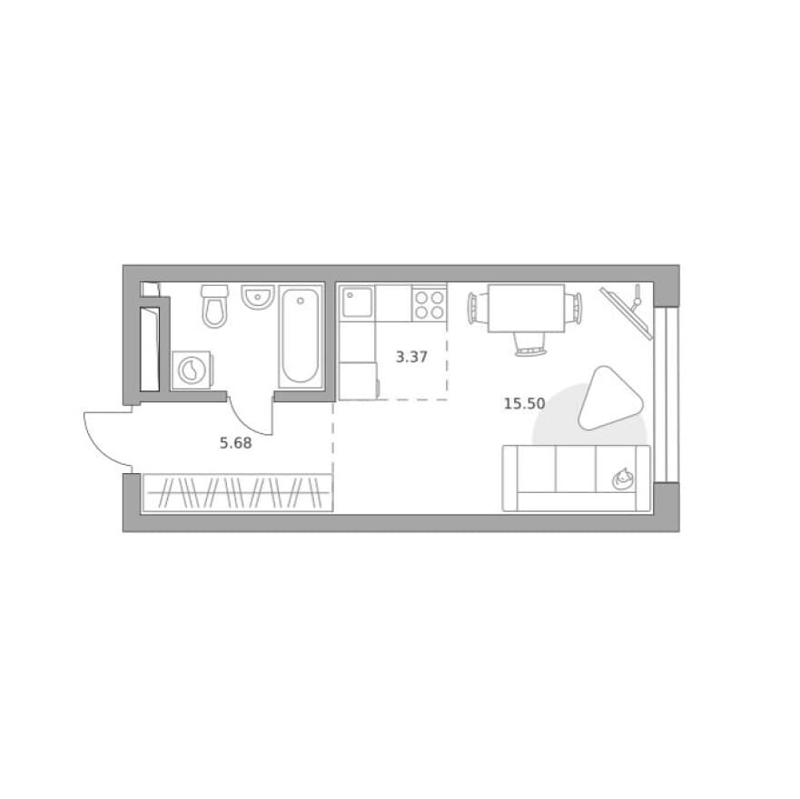 9к. квартира, Тринити