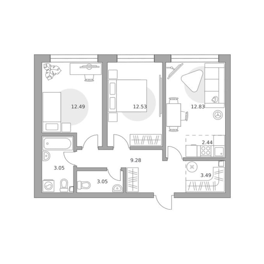3е квартира, Тринити