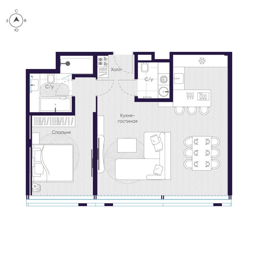 2к. квартира, Cosmos Arbat Select Apartmens