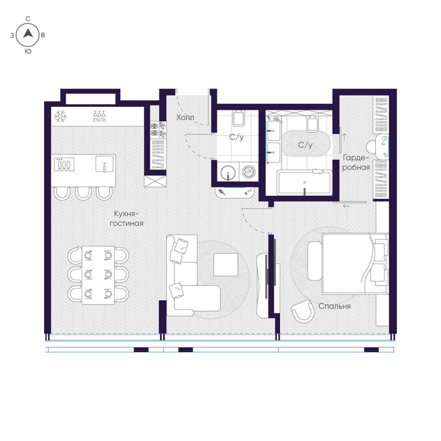 2к. квартира, Cosmos Arbat Select Apartmens