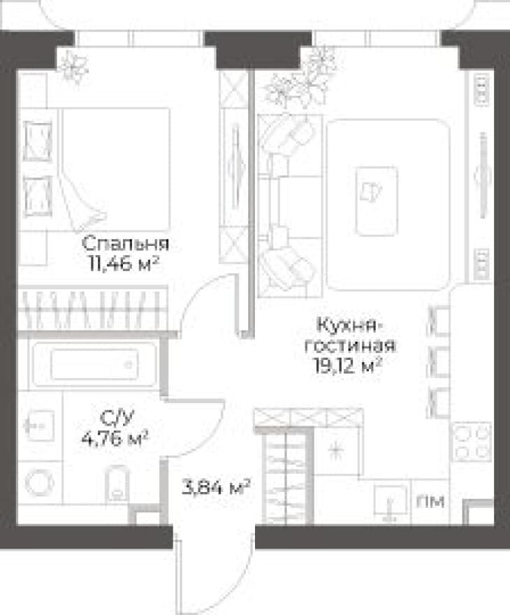 1к. квартира, Гранд Фили