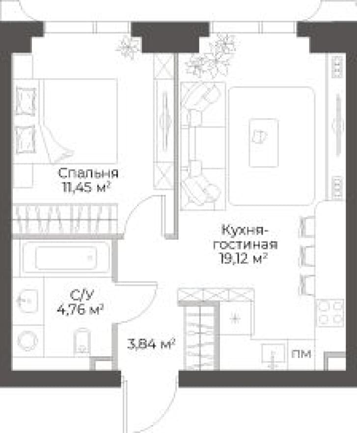 1к. квартира, Гранд Фили