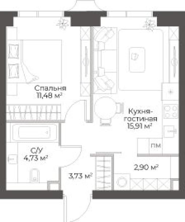 1к. квартира, Гранд Фили