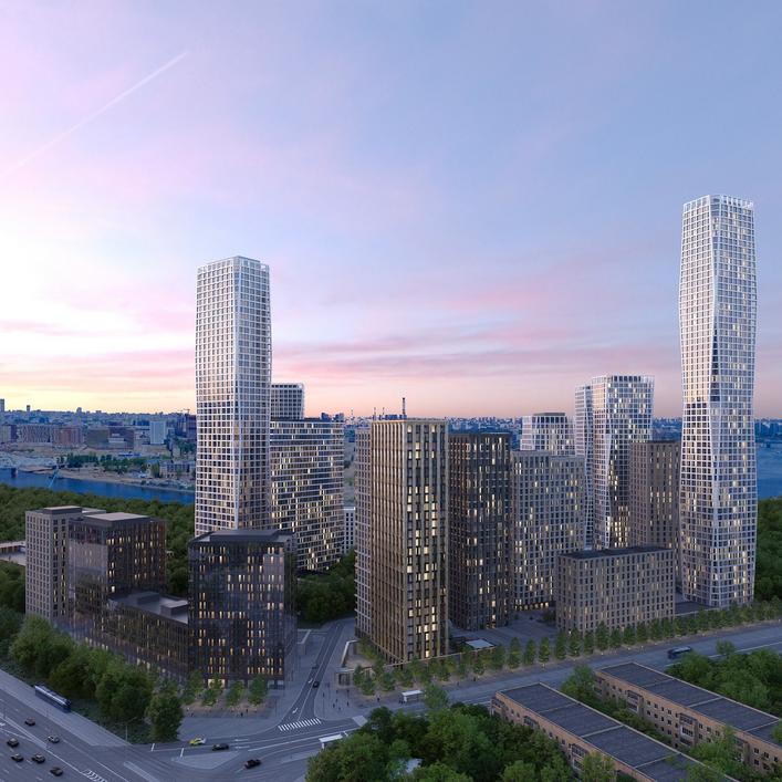 ЖК 1-й Нагатинский и ЖК Dream Towers Москва 1