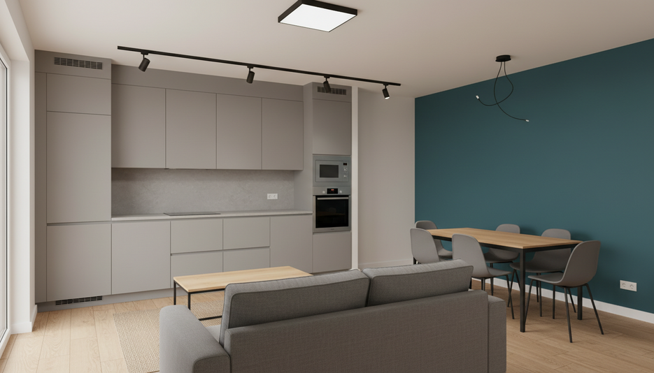 Дизайн 1-комнатной квартиры 33.72 м² в практичном стиле с акцентами: для двух детей - статья журнала RedCat