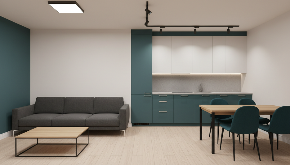 Дизайн 2-комнатной квартиры 76.8 м² в практичном стиле с акцентами: для аренды - статья журнала RedCat