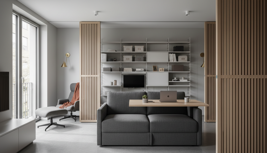 Интерьер многофункциональной квартиры