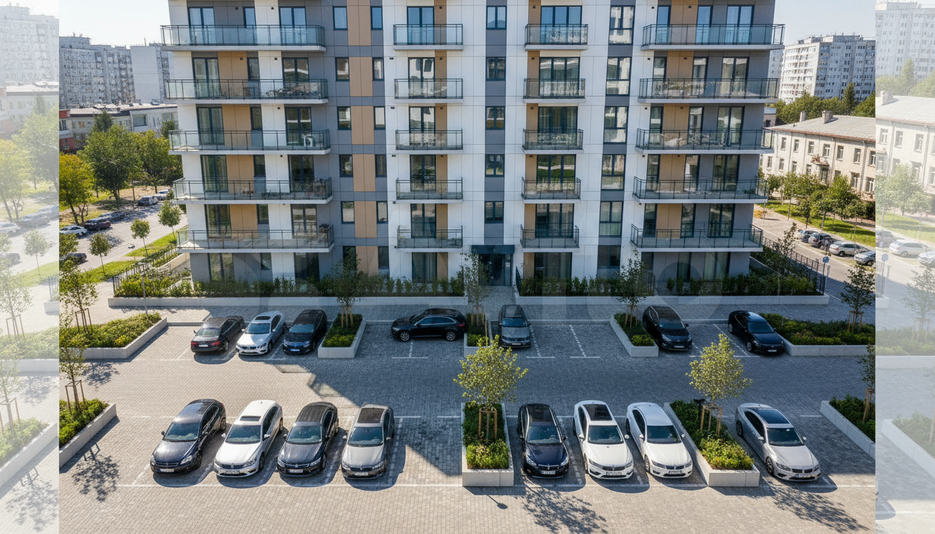 Парковочные места во дворах домов