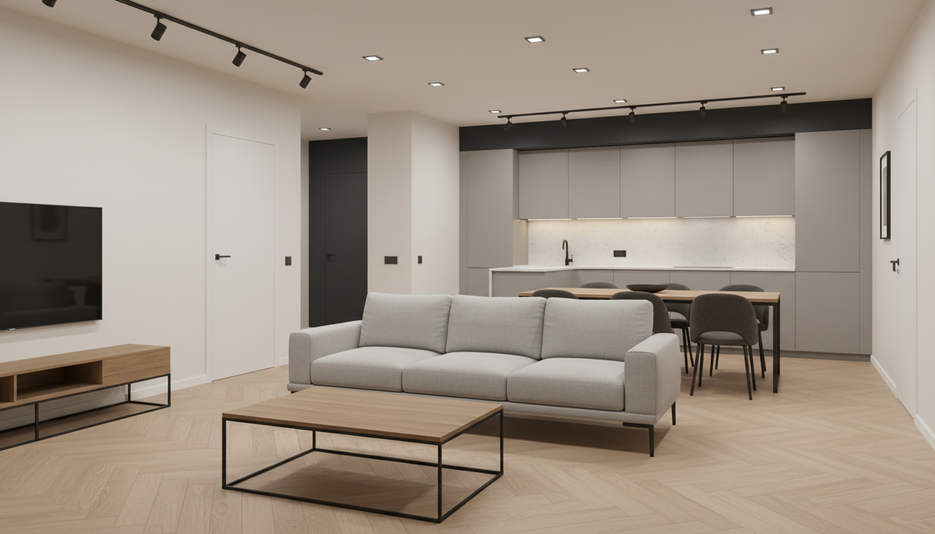 Дизайн 3-комнатной квартиры 79.33 м² в современном стиле: для пары - статья журнала RedCat