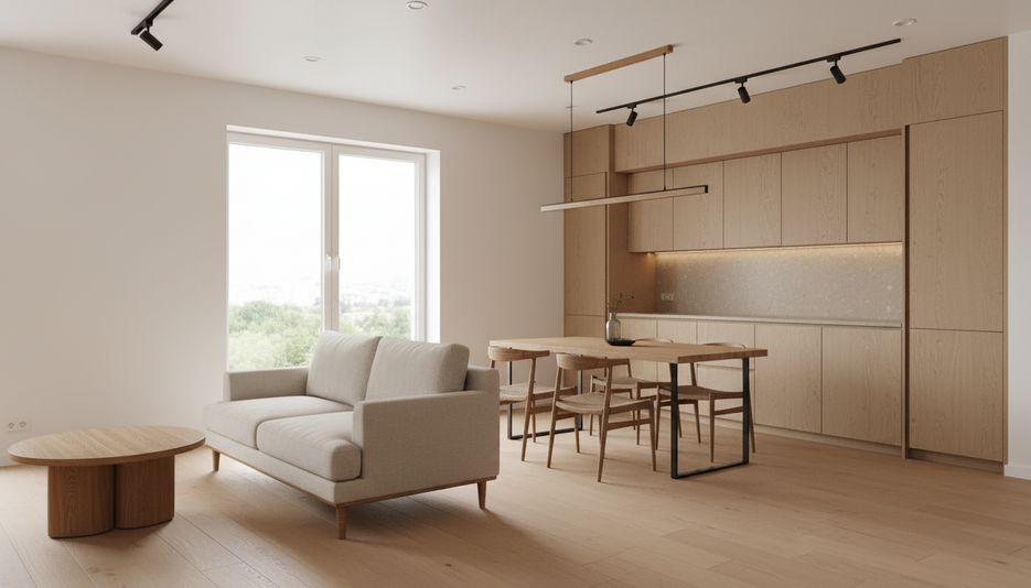 Дизайн 3-комнатной квартиры 64.53 м² в природном стиле: для пары - статья журнала RedCat