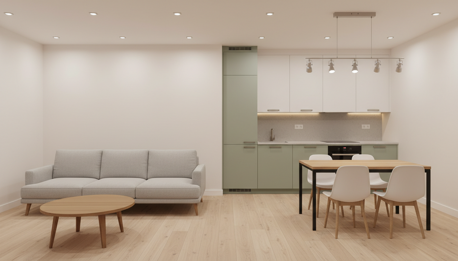 Дизайн 4-комнатной квартиры 55.38 м² в спокойном стиле: для семьи с ребёнком - статья журнала RedCat