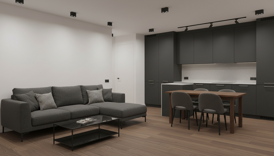 Дизайн 4-комнатной квартиры 120 м² в контрастном стиле: для семьи с ребёнком - статья журнала RedCat