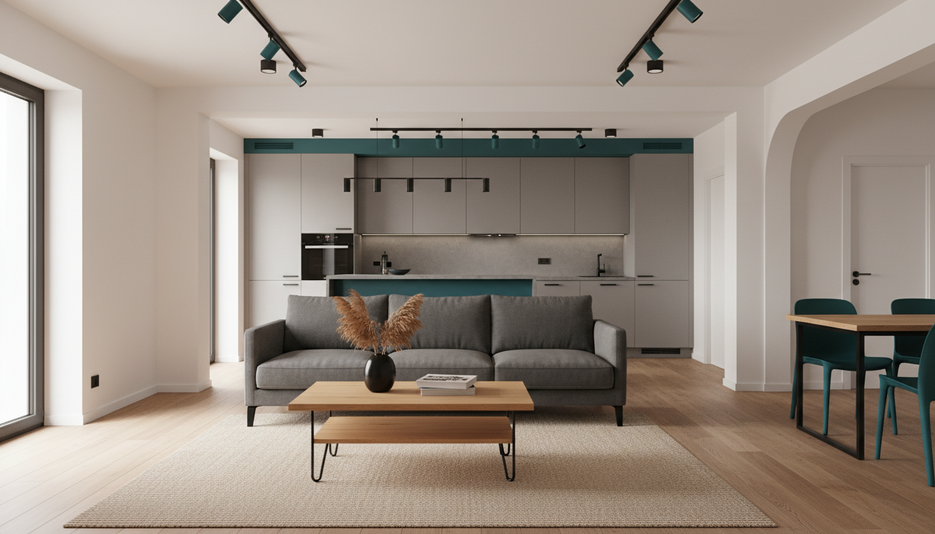 Дизайн 3-комнатной квартиры 65 м² в практичном стиле с акцентами: для аренды - статья журнала RedCat