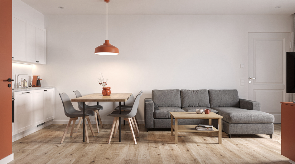 Дизайн 3-комн. квартиры 59.53 м² в практичном стиле с акцентами: для home office - статья журнала RedCat