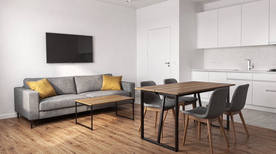 Дизайн 4к. квартиры 69.55 м² в практичном стиле с акцентами: Для аренды - статья журнала RedCat