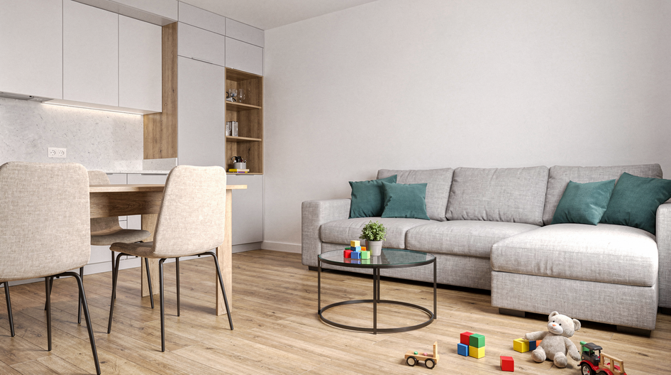 Дизайн 3-комнатной квартиры 50.5 м² в современном стиле: для семьи с ребёнком - статья журнала RedCat