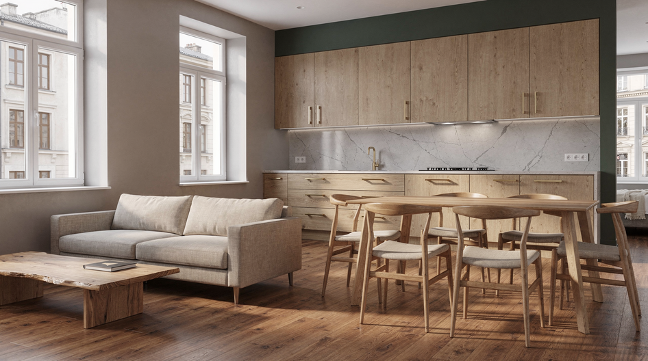 Дизайн 4к. квартиры 87.50 м² в природном стиле: Для аренды - статья журнала RedCat